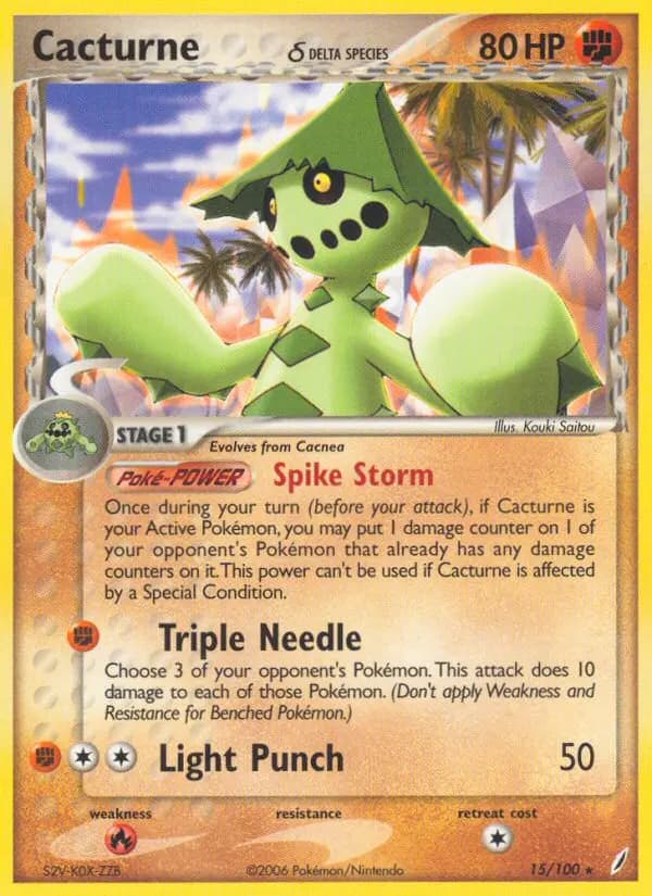 Cacturne δ — Crystal Guardians card #15