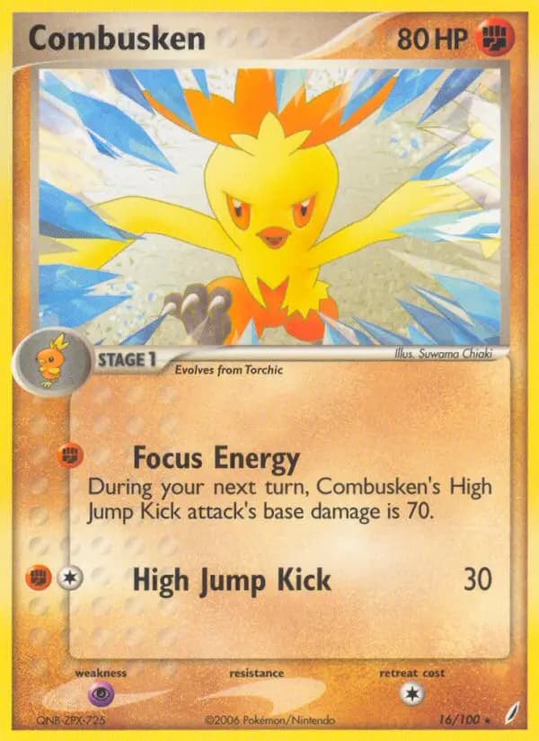Combusken — Crystal Guardians card #16
