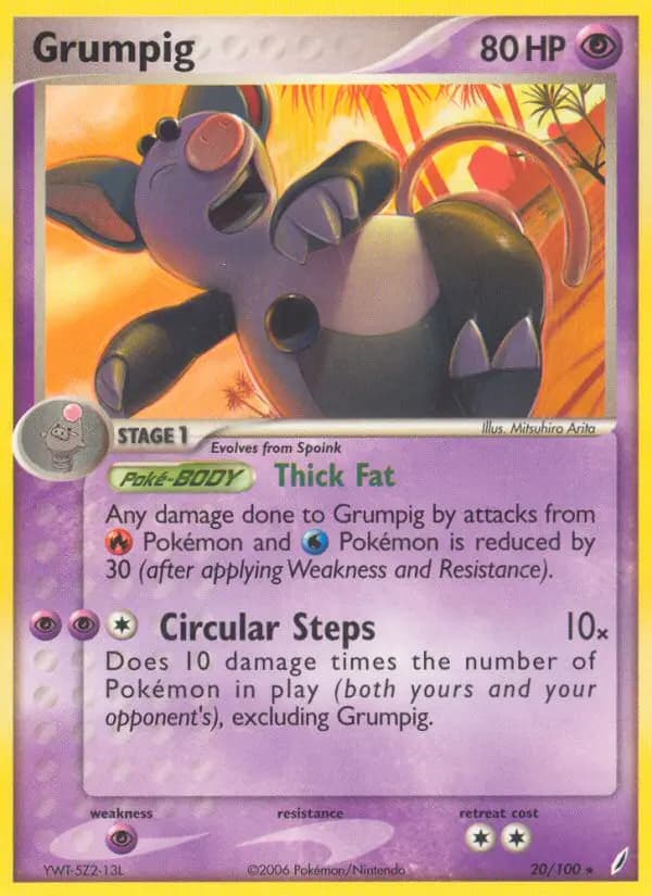 Grumpig — Crystal Guardians card #20