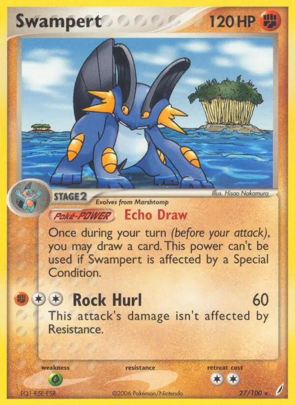 Swampert — Crystal Guardians card #27