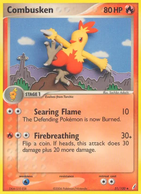 Combusken — Crystal Guardians card #31