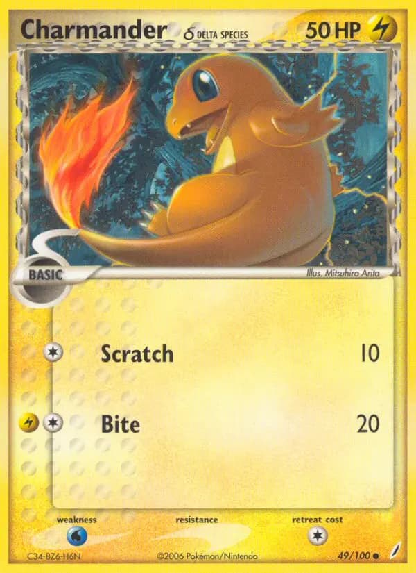 Charmander δ — Crystal Guardians card #49