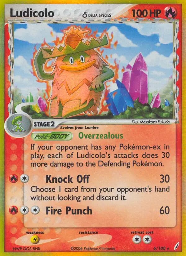 Ludicolo δ — Crystal Guardians card #6