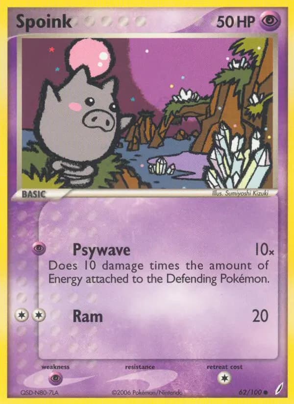 Spoink — Crystal Guardians card #62