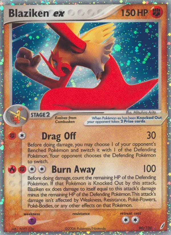 Blaziken ex — Crystal Guardians card #90