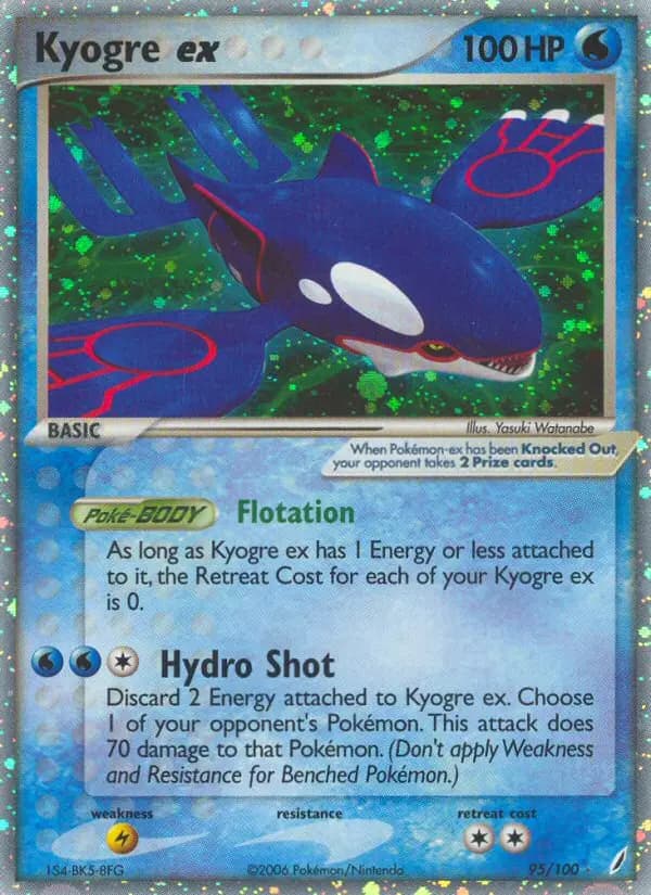 Kyogre ex — Crystal Guardians card #95