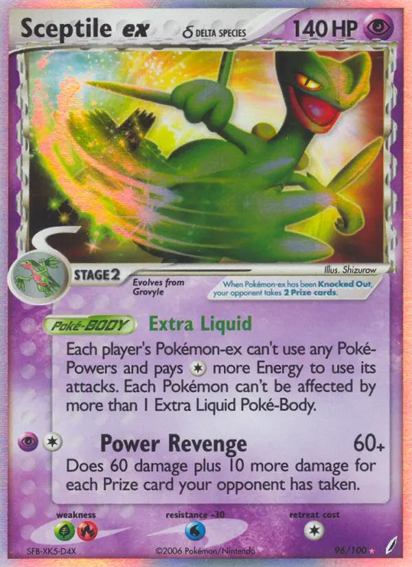 Sceptile ex δ — Crystal Guardians card #96
