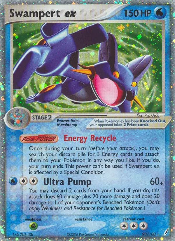 Swampert ex — Crystal Guardians card #98
