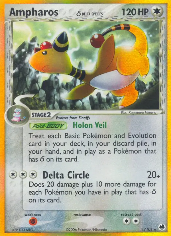 Ampharos δ — Dragon Frontiers card #1