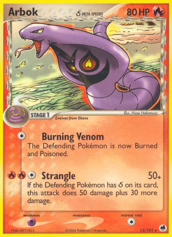 Arbok δ — Dragon Frontiers card #13