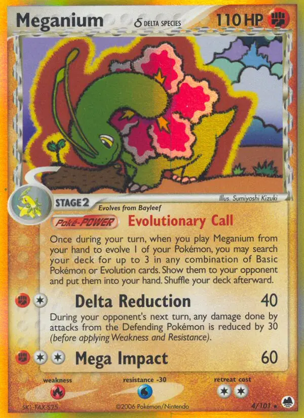 Meganium δ — Dragon Frontiers card #4
