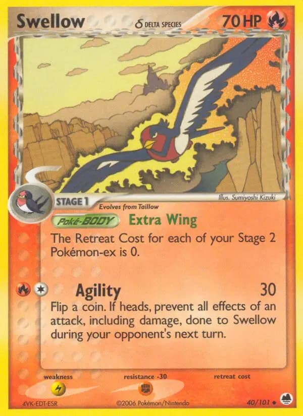Swellow δ — Dragon Frontiers card #40