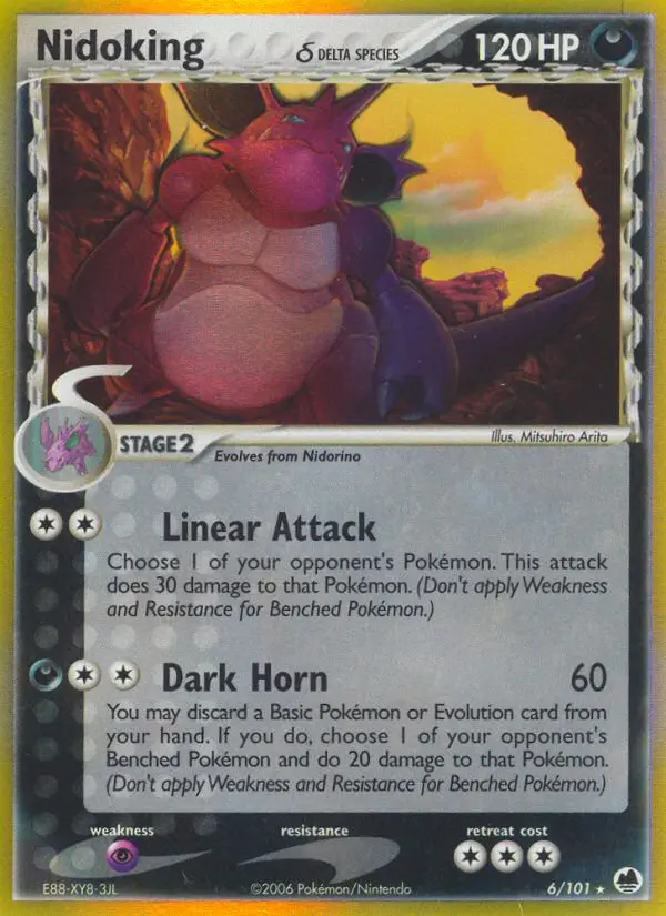Nidoking δ — Dragon Frontiers card #6