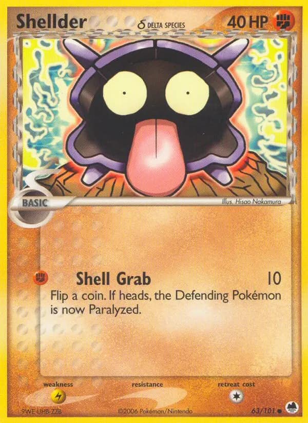 Shellder δ — Dragon Frontiers card #63
