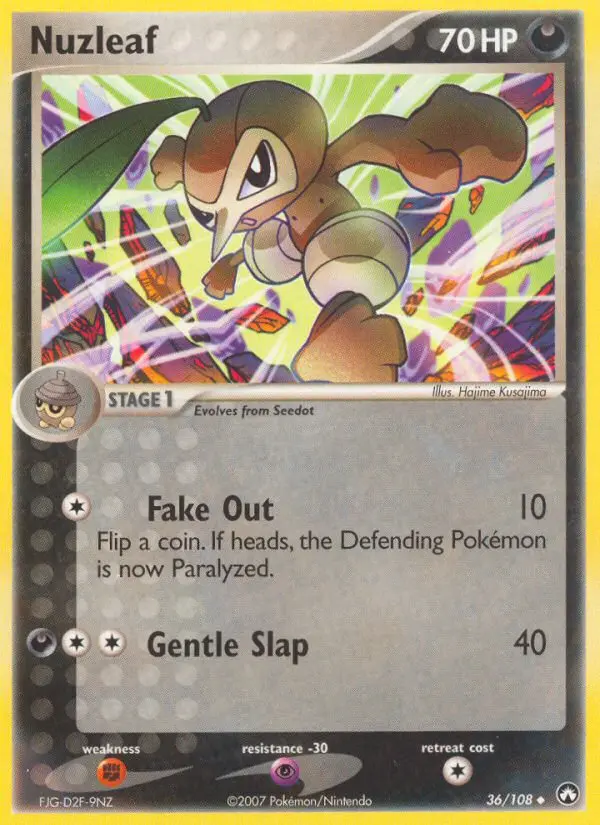 Nuzleaf — Power Keepers card #36