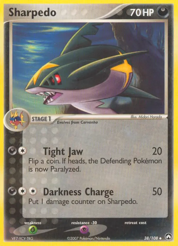 Sharpedo — Power Keepers card #38