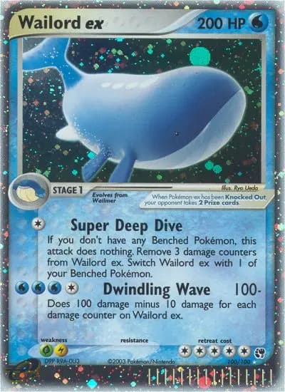 Wailord ex — Sandstorm card #100