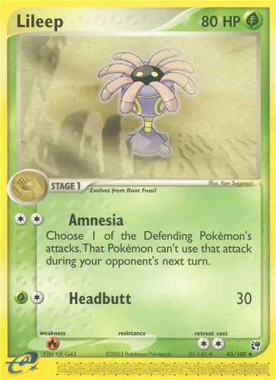 Lileep — Sandstorm card #43