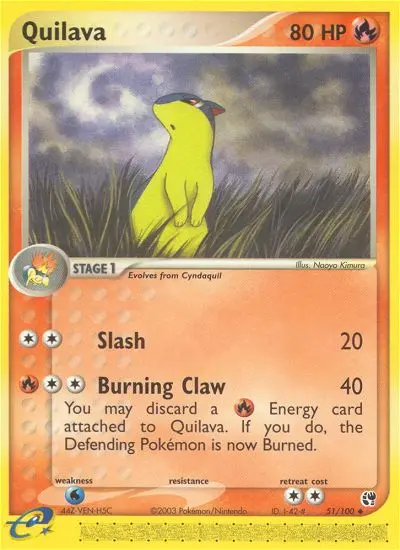 Quilava — Sandstorm card #51