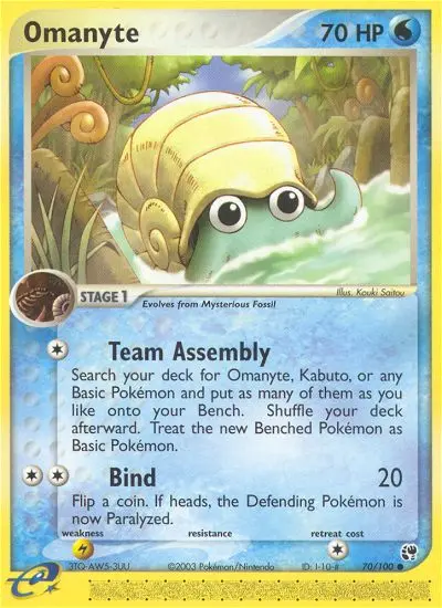 Omanyte — Sandstorm card #70