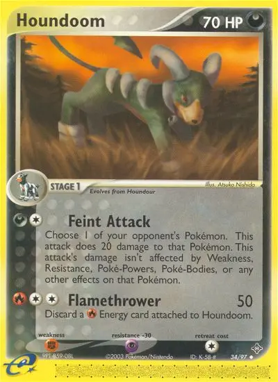 Houndoom — Dragon card #34
