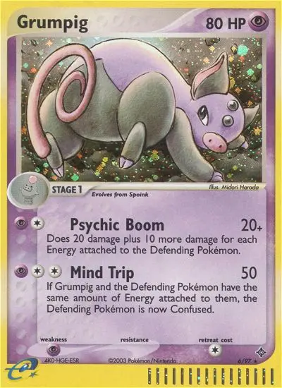 Grumpig — Dragon card #6