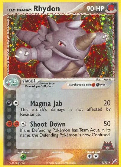 Team Magma's Rhydon — Team Magma vs Team Aqua card #11