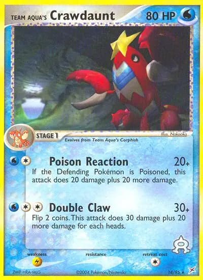 Team Aqua's Crawdaunt — Team Magma vs Team Aqua card #14