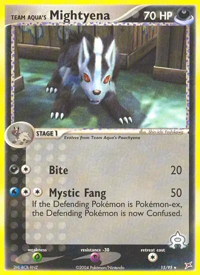 Team Aqua's Mightyena — Team Magma vs Team Aqua card #15