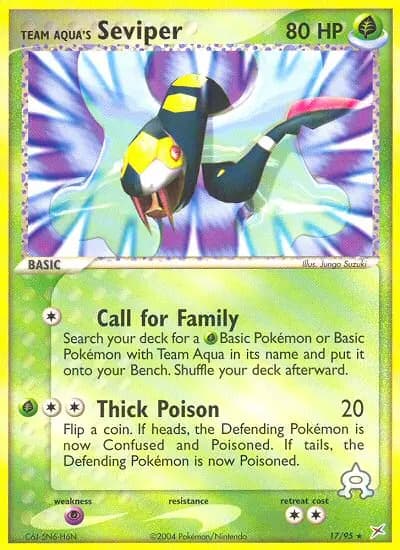 Team Aqua's Seviper — Team Magma vs Team Aqua card #17