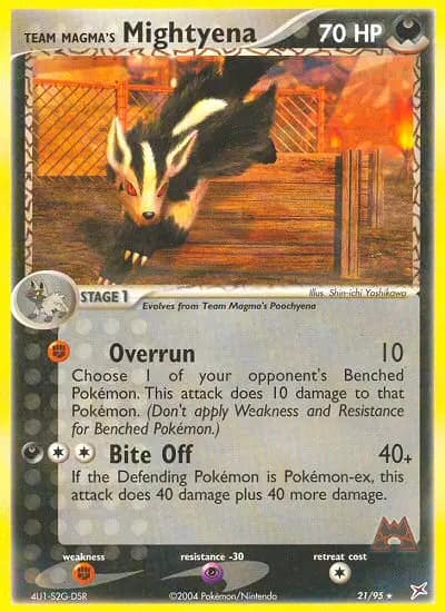 Team Magma's Mightyena — Team Magma vs Team Aqua card #21