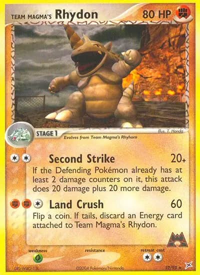 Team Magma's Rhydon — Team Magma vs Team Aqua card #22