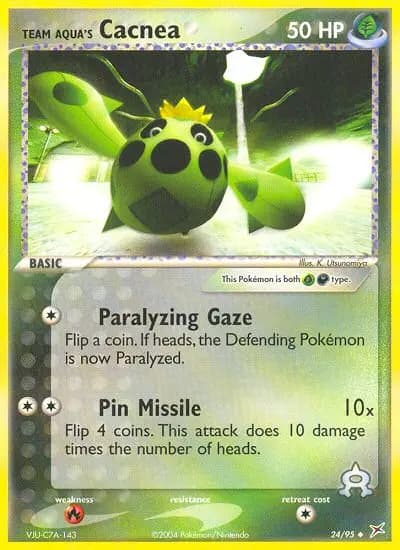 Team Aqua's Cacnea — Team Magma vs Team Aqua card #24