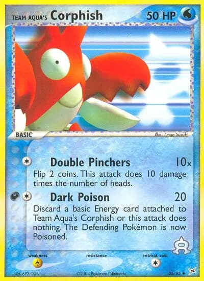 Team Aqua's Corphish — Team Magma vs Team Aqua card #26