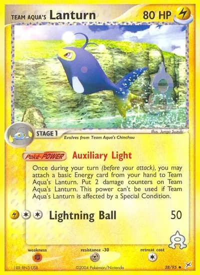 Team Aqua's Lanturn — Team Magma vs Team Aqua card #28