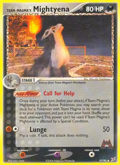 Team Magma's Mightyena — Team Magma vs Team Aqua card #37