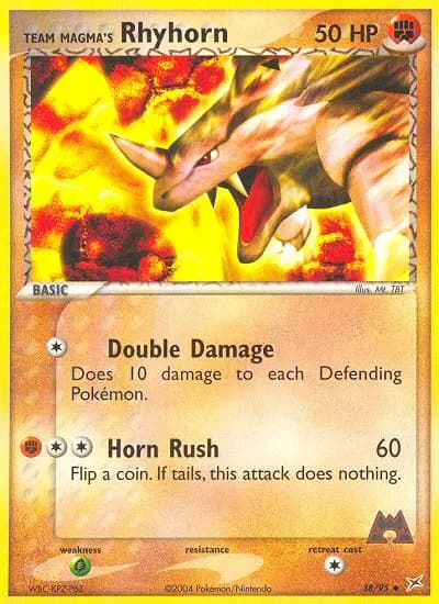 Team Magma's Rhyhorn — Team Magma vs Team Aqua card #38