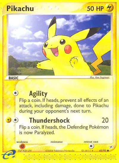 Pikachu — Team Magma vs Team Aqua card #43