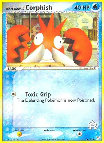 Team Aqua's Corphish — Team Magma vs Team Aqua card #50