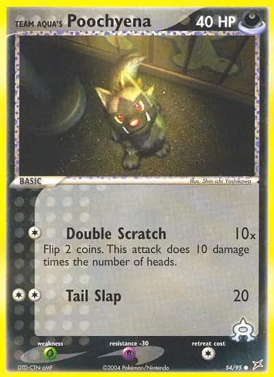 Team Aqua's Poochyena — Team Magma vs Team Aqua card #54