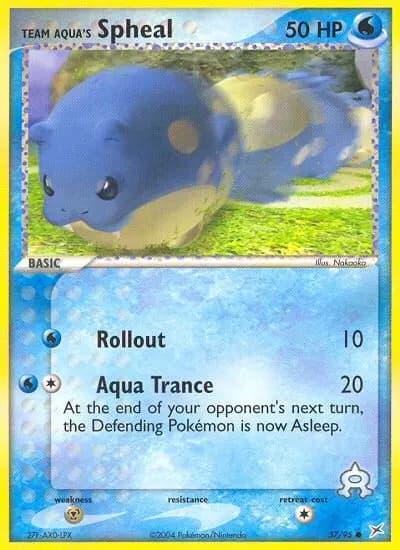 Team Aqua's Spheal — Team Magma vs Team Aqua card #57