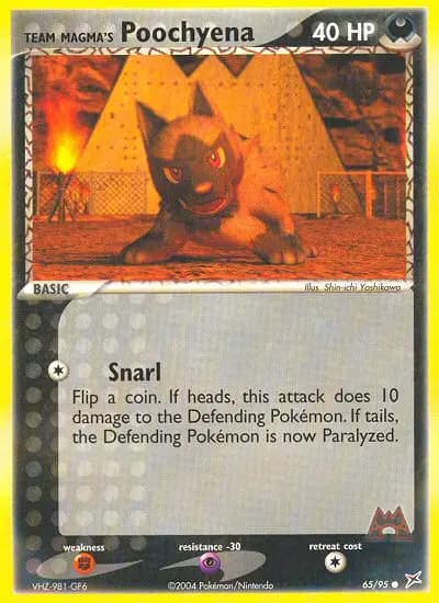 Team Magma's Poochyena — Team Magma vs Team Aqua card #65