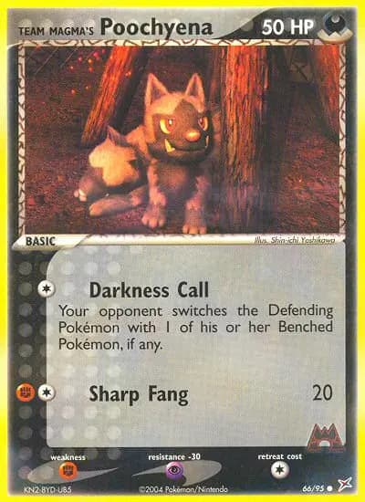 Team Magma's Poochyena — Team Magma vs Team Aqua card #66