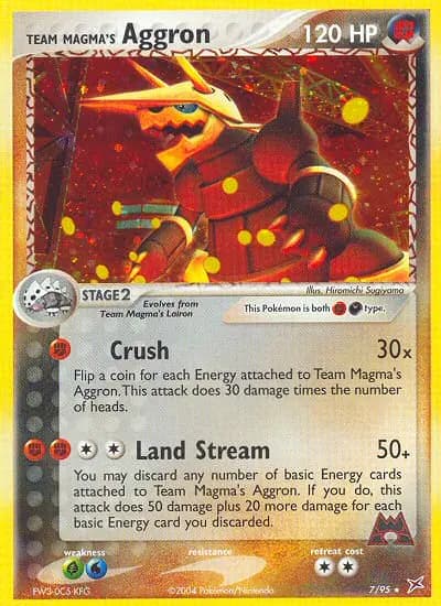Team Magma's Aggron — Team Magma vs Team Aqua card #7