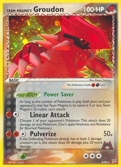 Team Magma's Groudon — Team Magma vs Team Aqua card #9