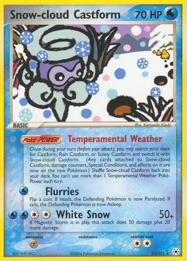 Snow-cloud Castform — Hidden Legends card #25