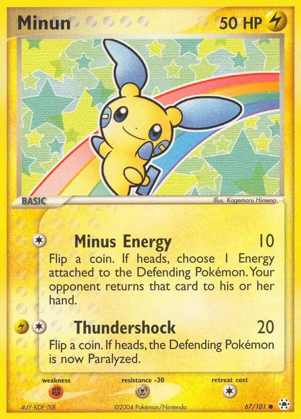 Minun — Hidden Legends card #67