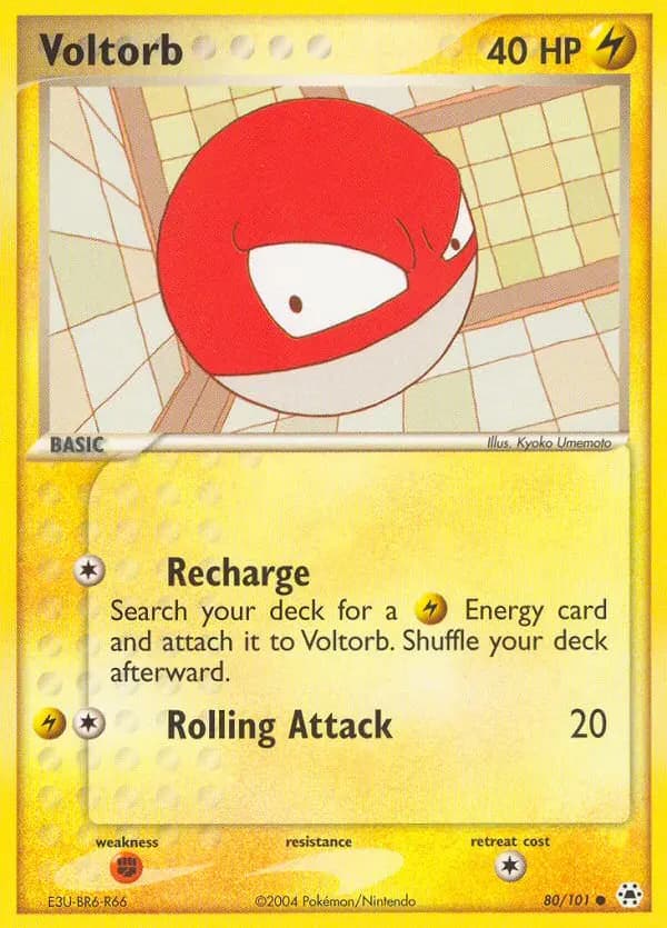 Voltorb — Hidden Legends card #80
