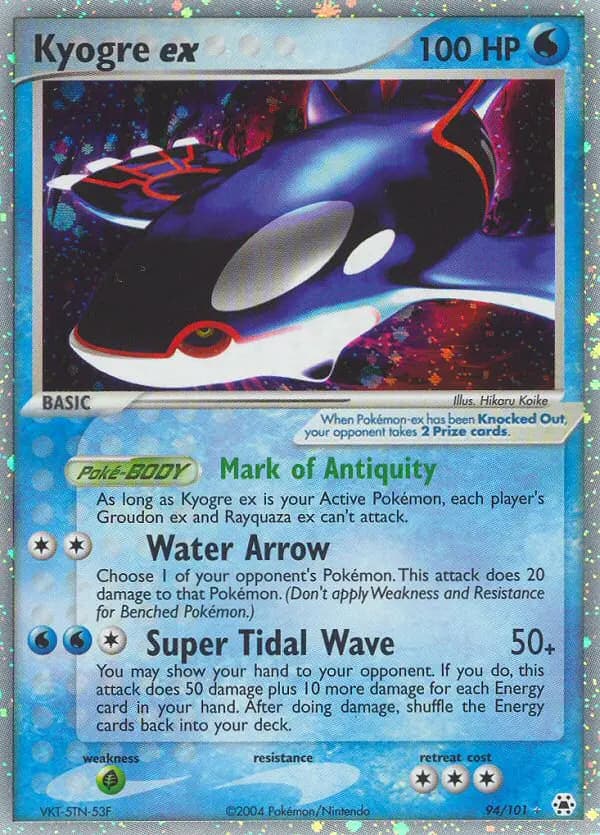 Kyogre ex — Hidden Legends card #94