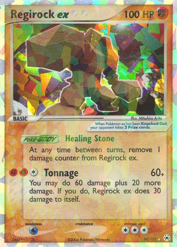 Regirock ex — Hidden Legends card #98